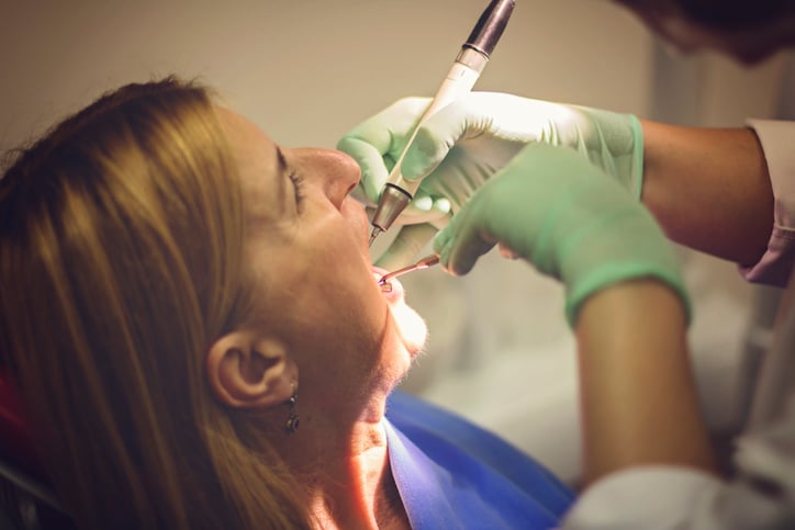 Dentist and patient