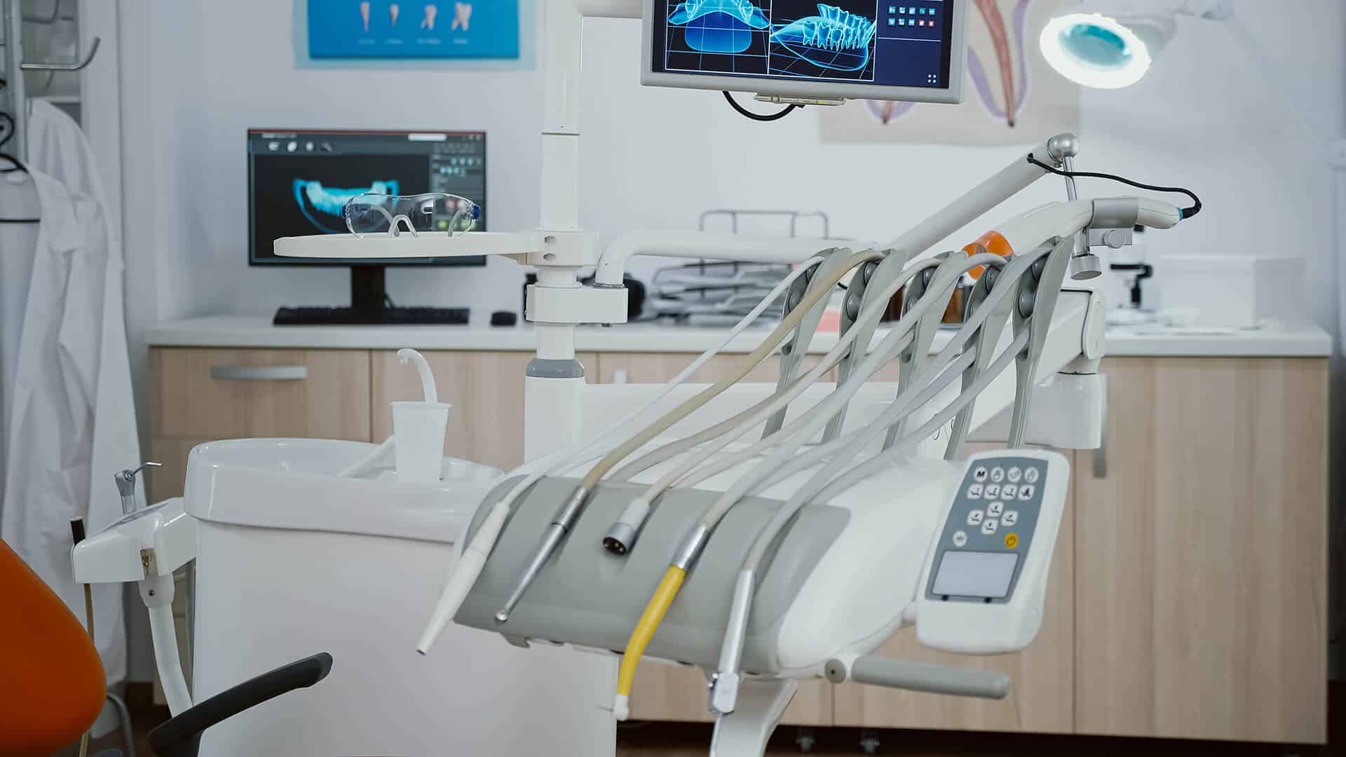 Modern dental treatment room and equipment